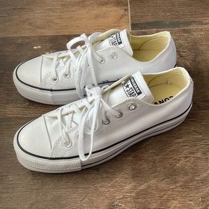 White all star converse, size 9